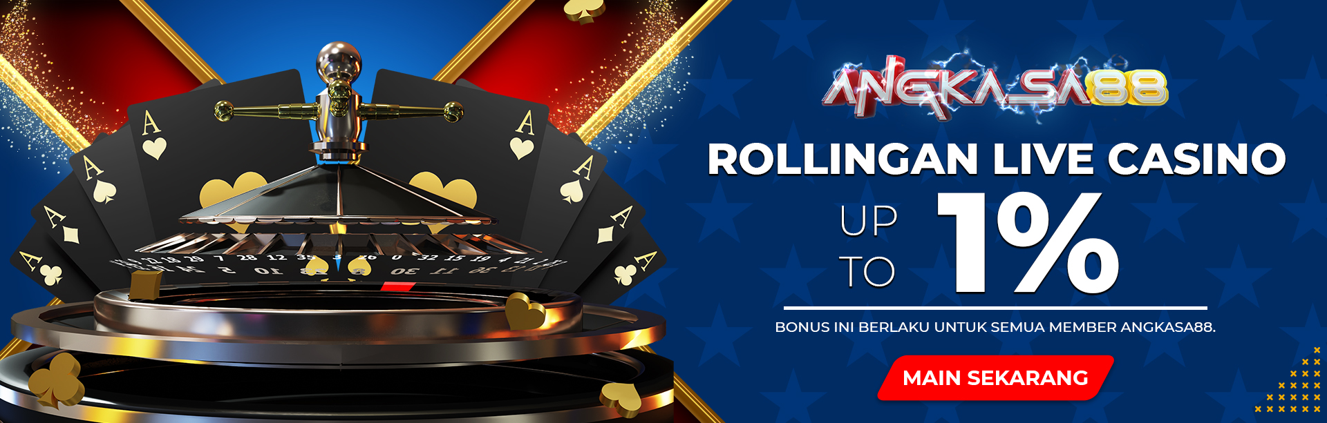 LIVE CASINO BONUS  ROLLINGAN 1%